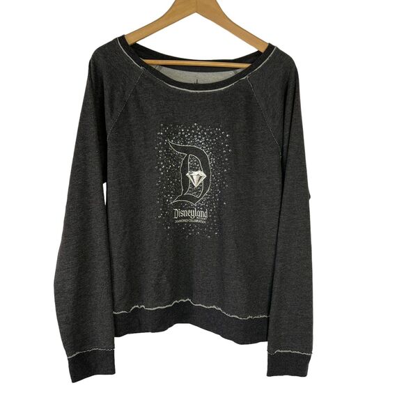 Disney Parks Tops - Disney Parks Disneyland 60th Diamond Celebration Sweatshirt XL Sequin Sparkle